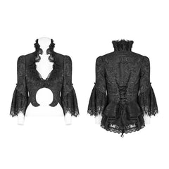 WY-971 Gothic Standing Collar Short Coat?-??Punk Rave Clothing