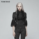 WY-971 Gothic Standing Collar Short Coat?-??Punk Rave Clothing
