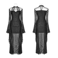 WQ-382 Gothic Daily Wear Long Sleeves Lace Dress?-??Punk Rave Clothing