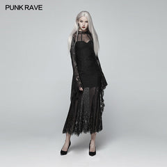 WQ-382 Gothic Daily Wear Long Sleeves Lace Dress?-??Punk Rave Clothing