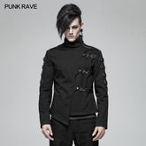 WY-1017 Men Punk Non-stretchy Asymmetric Short Coat?-??Punk Rave Clothing
