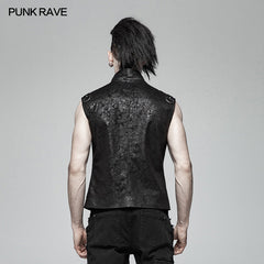 WY-990 Men Punk Standing Collar Sleeveless Vest?-??Punk Rave Clothing