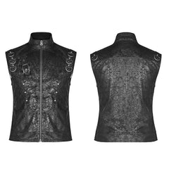 WY-990 Men Punk Standing Collar Sleeveless Vest?-??Punk Rave Clothing