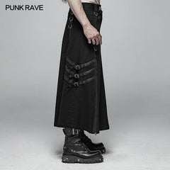 WQ-399 Mens Punk Long Half Skirt?-??Punk Rave Clothing