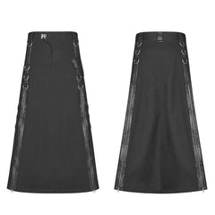 WQ-399 Mens Punk Long Half Skirt?-??Punk Rave Clothing