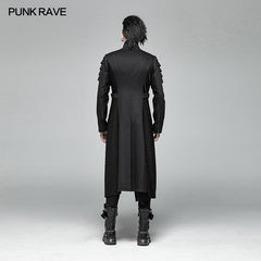 WY-999 Men Dark Punk Armor Jacket Long Handsome Coat?-??Punk Rave Clothing