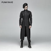 WY-999 Men Dark Punk Armor Jacket Long Handsome Coat?-??Punk Rave Clothing