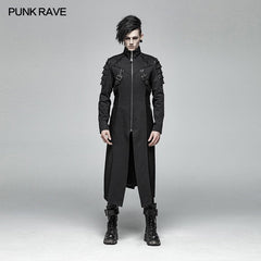 WY-999 Men Dark Punk Armor Jacket Long Handsome Coat?-??Punk Rave Clothing