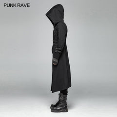 WY-1026 Men Punk Hooded Jacket Long Coat?-??Punk Rave Clothing