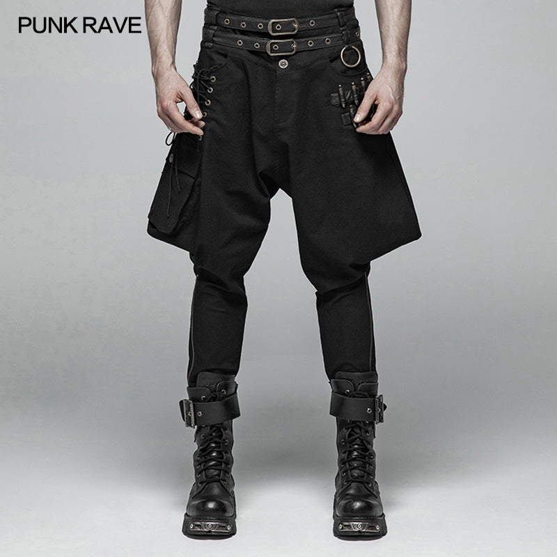 WK-359 Steampunk Breeches Half Bloom Pants With Bullet Decoration?-??Punk Rave Clothing
