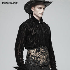 WS-291 Men Gothic Gorgeous Court Jacquard Girdle?-??Punk Rave Clothing