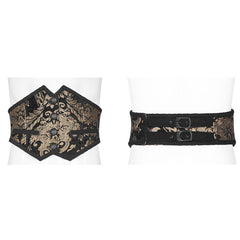 WS-291 Men Gothic Gorgeous Court Jacquard Girdle?-??Punk Rave Clothing