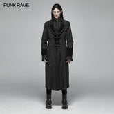 WY-1010 Men Goth Vampire Master Mid-length Jacket V-neck Long Sleeve Coat?-??Punk Rave Clothing