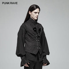 WY-989 Gorgeous Vintage Gothic Jacquard V-neck Vest?-??Punk Rave Clothing