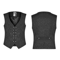 WY-989 Gorgeous Vintage Gothic Jacquard V-neck Vest?-??Punk Rave Clothing