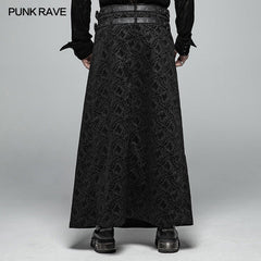 WQ-403 Gothic Vintage Personality Split Long Skirts For Men?-??Punk Rave Clothing