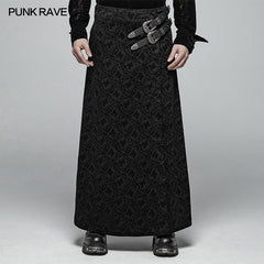 WQ-403 Gothic Vintage Personality Split Long Skirts For Men?-??Punk Rave Clothing