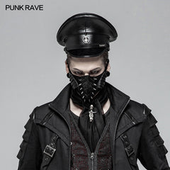 WS-303 Men Handsome Punk Personality PU Hat With A Skull Pendant?-??Punk Rave Clothing