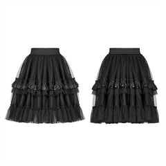 WLQ-093 Lolita Short Tulle Tutu Half Skirt For Women?-??Punk Rave Clothing