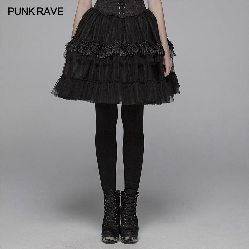 WLQ-093 Lolita Short Tulle Tutu Half Skirt For Women?-??Punk Rave Clothing