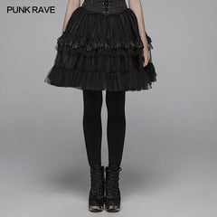 WLQ-093 Lolita Short Tulle Tutu Half Skirt For Women?-??Punk Rave Clothing