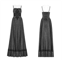 WQ-420 Gothic Women Tube Jacquard Long Skirt Lace-up Ball Gown Dress?-??Punk Rave Clothing