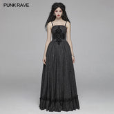 WQ-420 Gothic Women Tube Jacquard Long Skirt Lace-up Ball Gown Dress?-??Punk Rave Clothing
