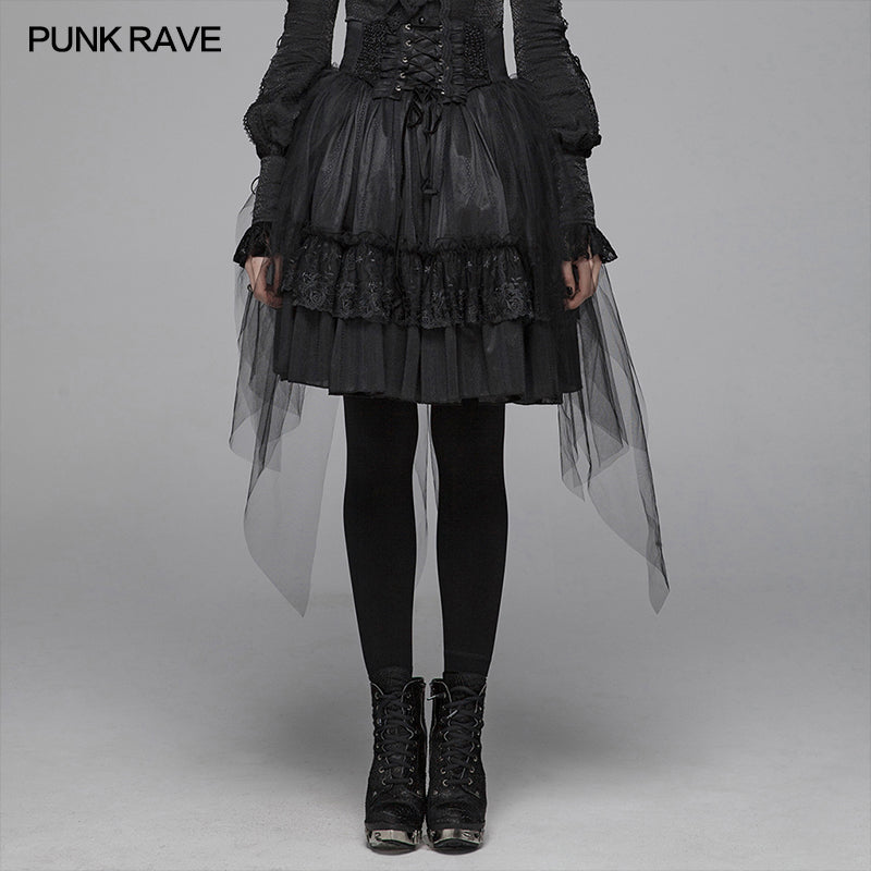 WLQ-091 Lolita Butterfly Mesh Half Skirt?-??Punk Rave Clothing