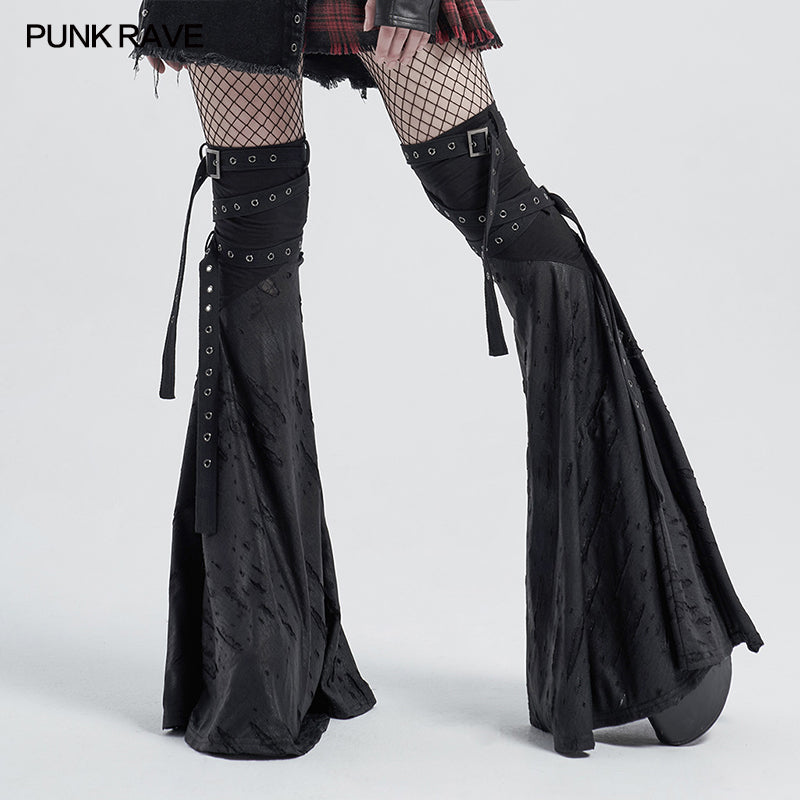 WS-396JTF Punk horn leg sleeve?-??Punk Rave Clothing