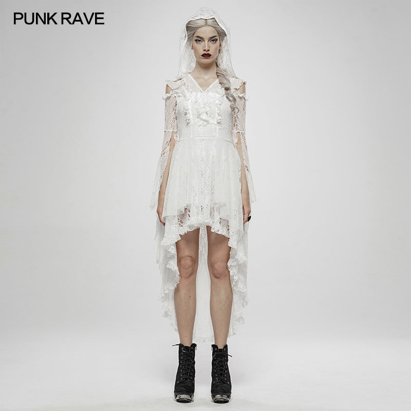 WQ-456 Wilderness Witch Lace Irregular Dress?-??Punk Rave Clothing