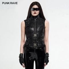 WY-1223MJF Punk Crack Vest?-??Punk Rave Clothing