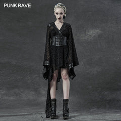 WY-1271ZCF Gothic asymmetrical kimono?-??Punk Rave Clothing