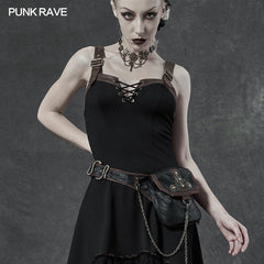 WS-394YDF Steampunk retro waist bag?-??Punk Rave Clothing