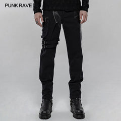 WK-433XCM Punk Personality Elastic Trousers?-??Punk Rave Clothing