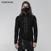 WY-1242MJM Punk Heavy Metal Short Vest?-??Punk Rave Clothing