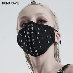 WS-416KZF Dazzle rivet mask?-??Punk Rave Clothing