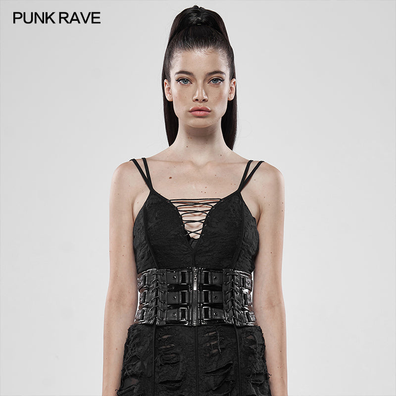 WS-323YDF Love and Imprisonment Heavy Metal Imprisonment Waist Girdle?-??Punk Rave Clothing