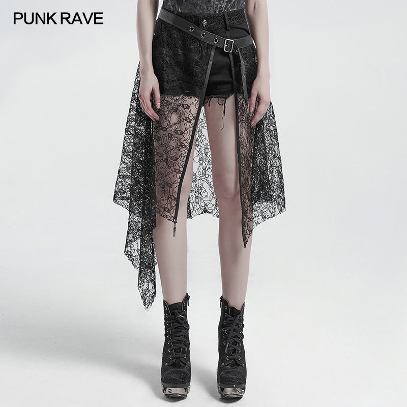 WS-408YDF Gothic lace mesh belt?-??Punk Rave Clothing