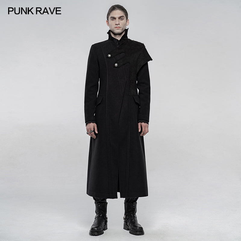 WY-1261XCM Military uniform Woolen Long Coat?-??Punk Rave Clothing