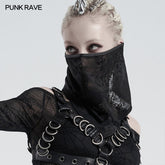 WS-414KZF Gothic jacquard triangular face kerchief?-??Punk Rave Clothing
