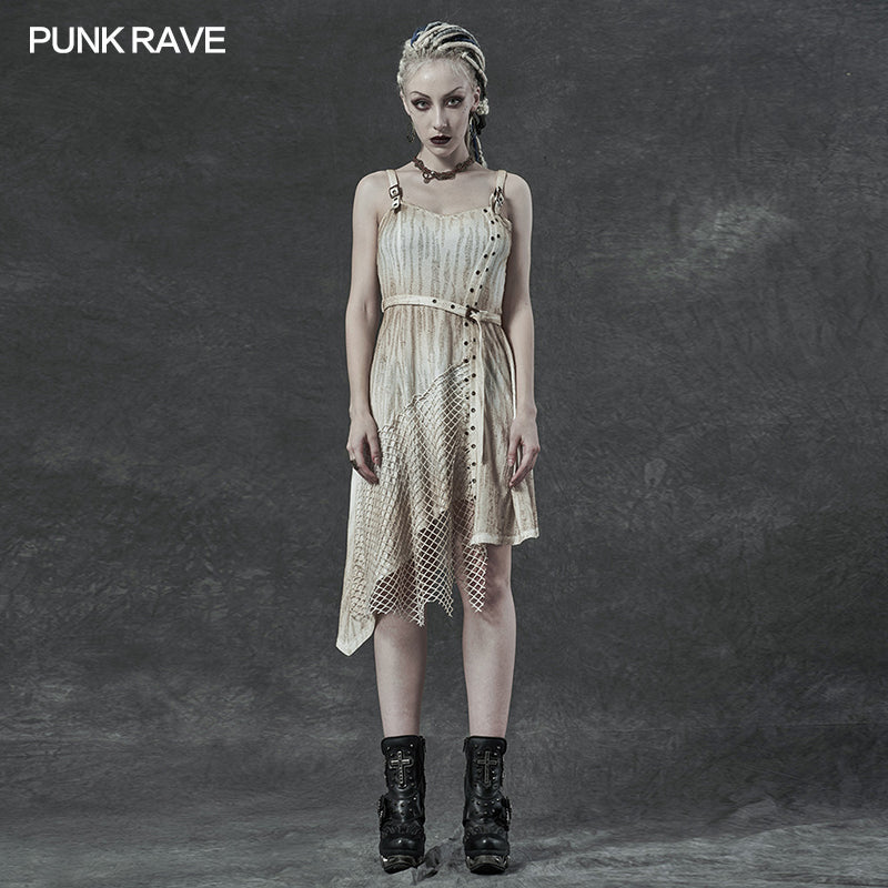 WQ-505LQF Steampunk old technique strap dresses?-??Punk Rave Clothing