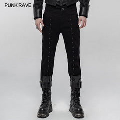 WK-435XCM Thickened Punk Simple Trousers?-??Punk Rave Clothing