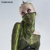 WS-417KZF Punk fluorescent serpentine printed triangular face kerchief?-??Punk Rave Clothing