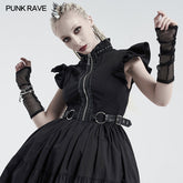 WS-421SSF Punk daily rhombus mesh gloves?-??Punk Rave Clothing