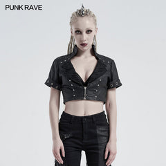 WY-1274PCF Punk short little jacket?-??Punk Rave Clothing