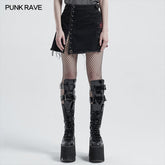 WQ-493BQF Punk rough short skirt?-??Punk Rave Clothing