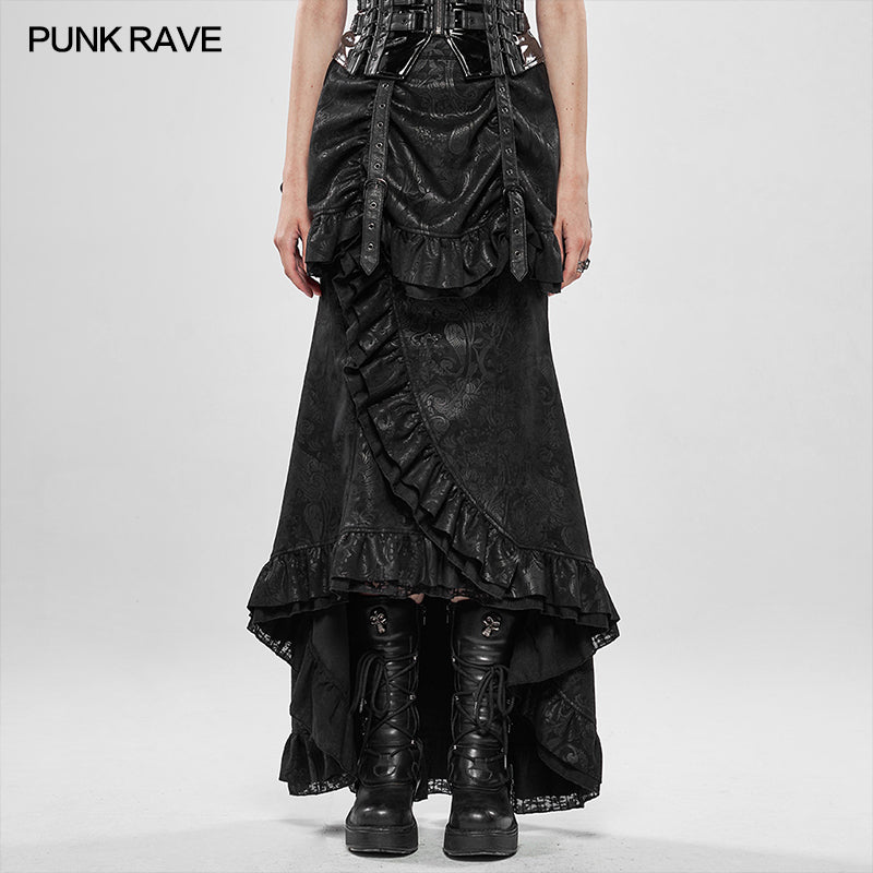 WQ-441BQF Steampunk Gorgeous Noble Fishtail Skirt?-??Punk Rave Clothing