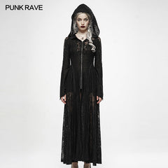 WY-1143 Darkmoon Cage Yarn Long Coat?-??Punk Rave Clothing