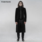 WY-1251XCM Elaborately embroidered gothic mid-length coat?-??Punk Rave Clothing