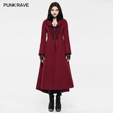 WY-1214LCF gothic embroideredlong coat?-??Punk Rave Clothing